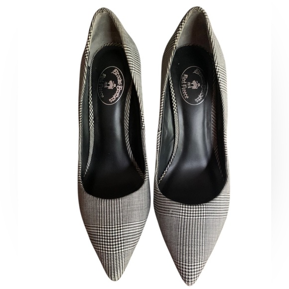 Brooks Brothers Womens Window Pane Gray Black Plaid Pumps Sz 8 - Picture 2 of 8